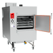 Cookshack FEC300-18 rotisserie smoker oven interior with twelve 18 by 25 inch racks