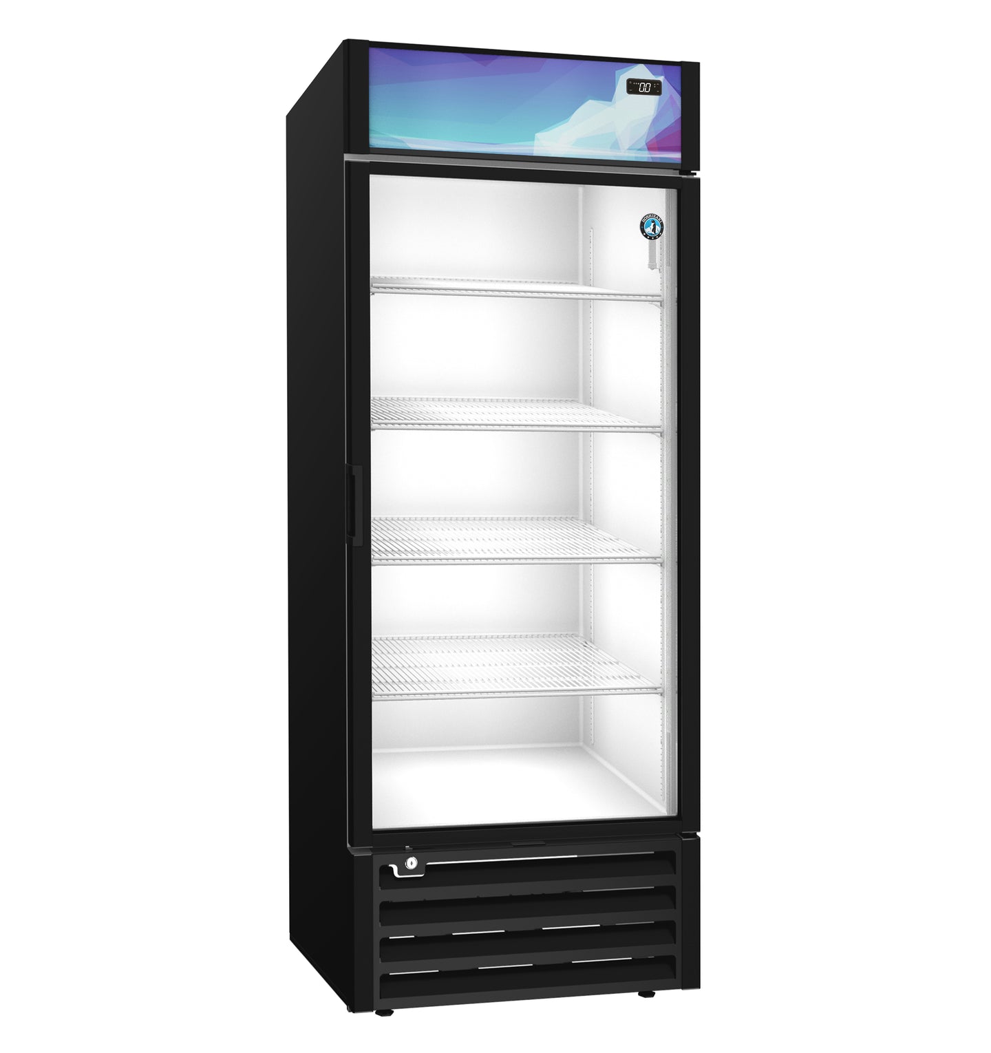 Hoshizaki FM-23-HC-BLK black freezer merchandiser right side view