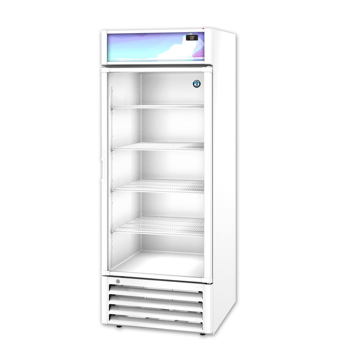 Hoshizaki FM-23-HC-WHT white freezer merchandiser left side view
