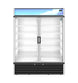 Hoshizaki FM-49-HC 60 inch two section glass door freezer merchandiser front view