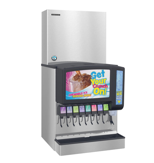Hoshizaki FS-1001MLJ-C cubelet ice machine on a Sensation 30 dispenser