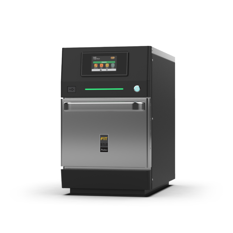 Pratica Fit SM speed oven, stainless steel, opposite side view
