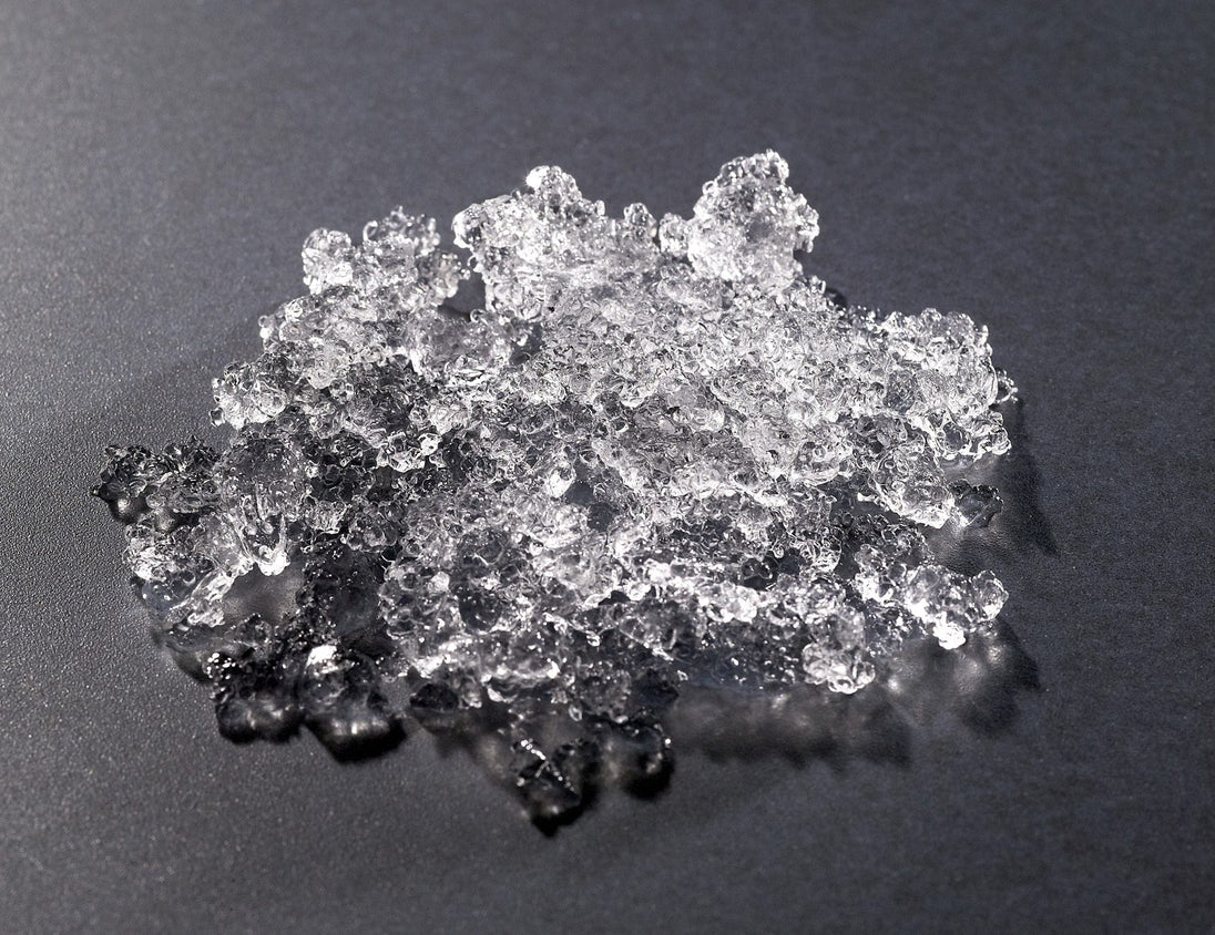 Close view of flake ice produced by the Hoshizaki F-801MWJ