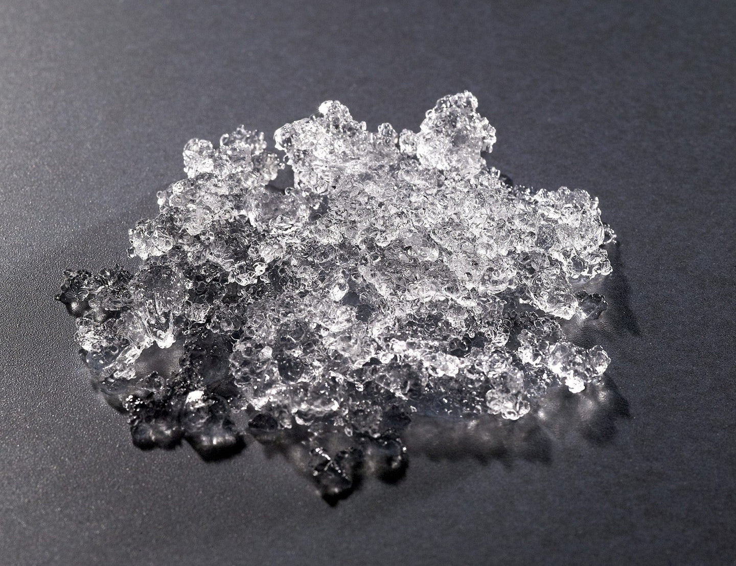 Close-up of flake ice produced by the Hoshizaki F-500BAJ