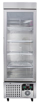 Migali Industries G-1MRG-HC Medical-Grade Refrigerator 11.1 Cu. Ft. - midsize single glass door upright, straight-on front view