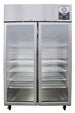 Migali Industries G-2RG-HC Medical-Grade Refrigerator - two glass door upright, straight-on front view