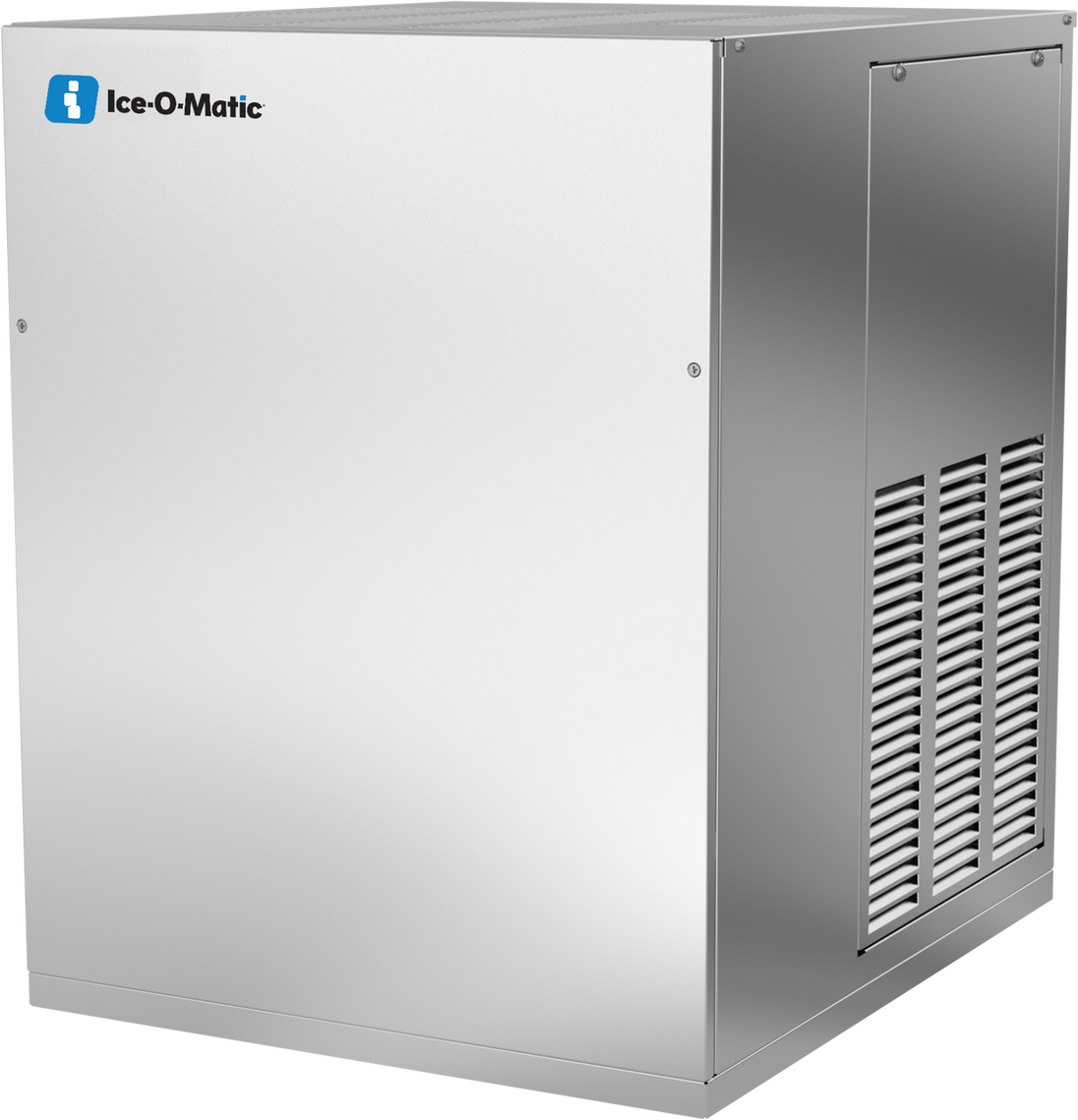 Ice-O-Matic MFI0800A90 flake ice machine, right angle view
