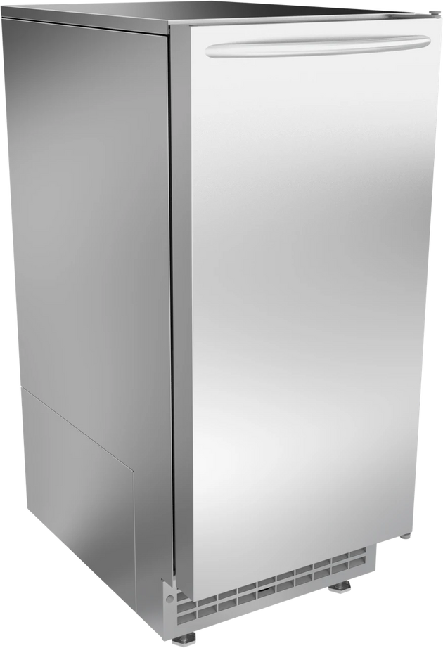 Ice-O-Matic GEMU09090 self-contained undercounter Pearl ice machine, front angled view
