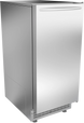 Ice-O-Matic GEMU09090 self-contained undercounter Pearl ice machine, front angled view