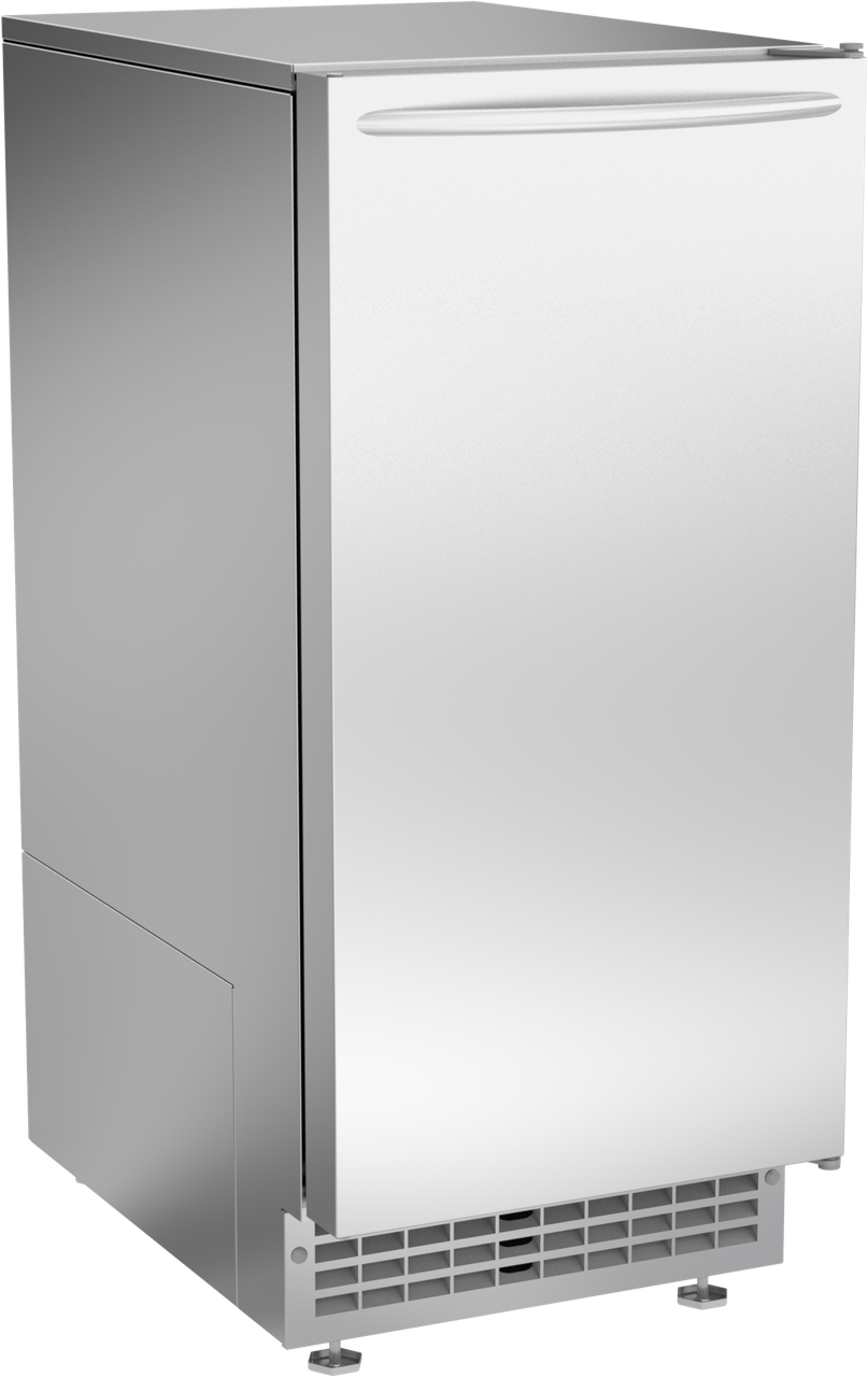 Ice-O-Matic GEMU09090 self-contained undercounter Pearl ice machine, left angle view