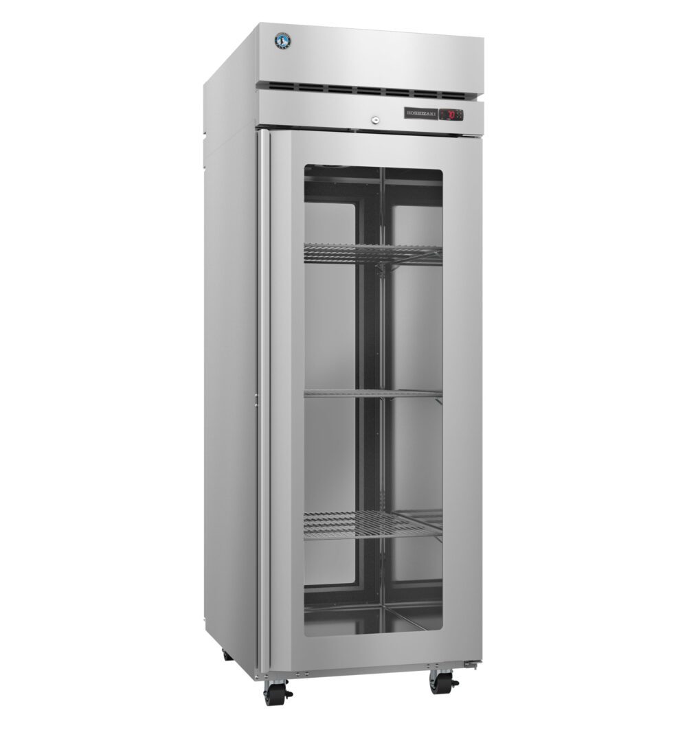 Hoshizaki HC1A-FGE-FGE pass-thru Steelheart heated holding cabinet with full glass doors, right side view