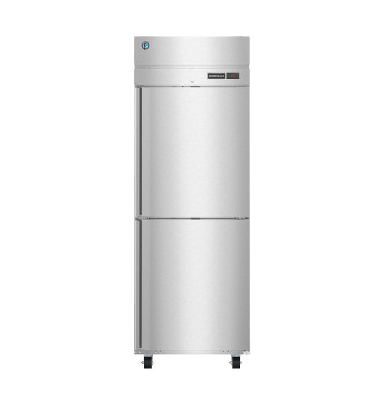 Hoshizaki HC1A-HS-HS pass-thru Steelheart heated holding cabinet front view with half solid stainless doors