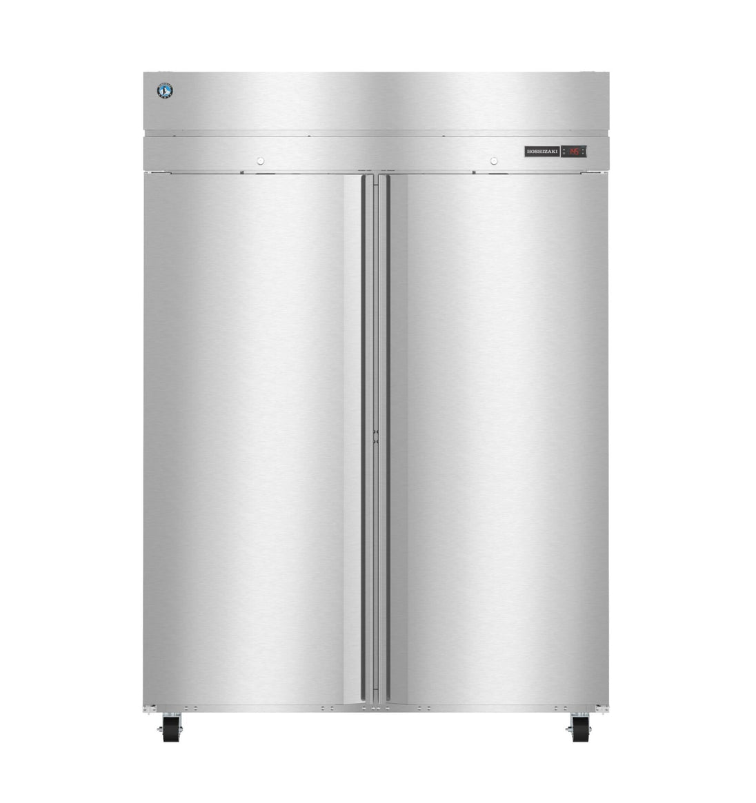 Hoshizaki HC2A-FS heated cabinet front view with full stainless doors closed