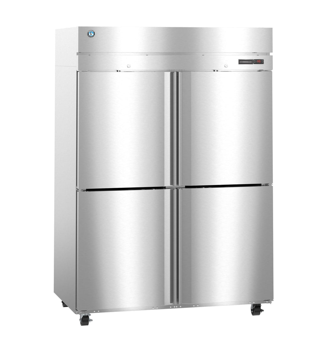 Hoshizaki HC2A-HS two section heated holding cabinet with half stainless doors, right side view