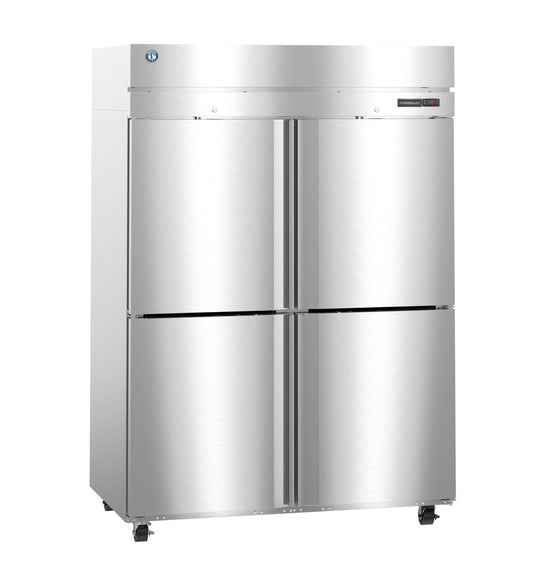 Hoshizaki HC2A-HS two section heated holding cabinet with half stainless doors, right side view