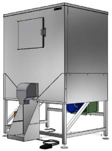 Hoshizaki HCD-1000B ice bagging system, alternate view