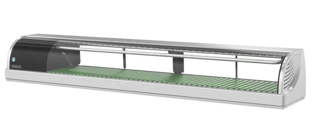 Hoshizaki HNC-180BA-L-SLH 70 inch refrigerated sushi display case with left side condenser