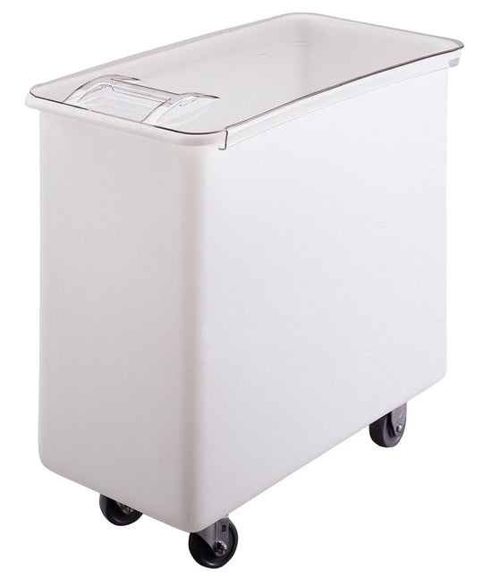 Cambro IB36148 34 gallon white mobile ingredient bin with sliding lid