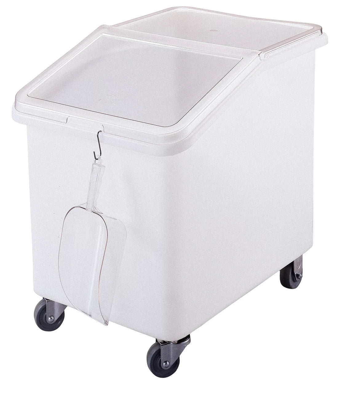Cambro IBS37148 37 gallon white slant top mobile ingredient bin