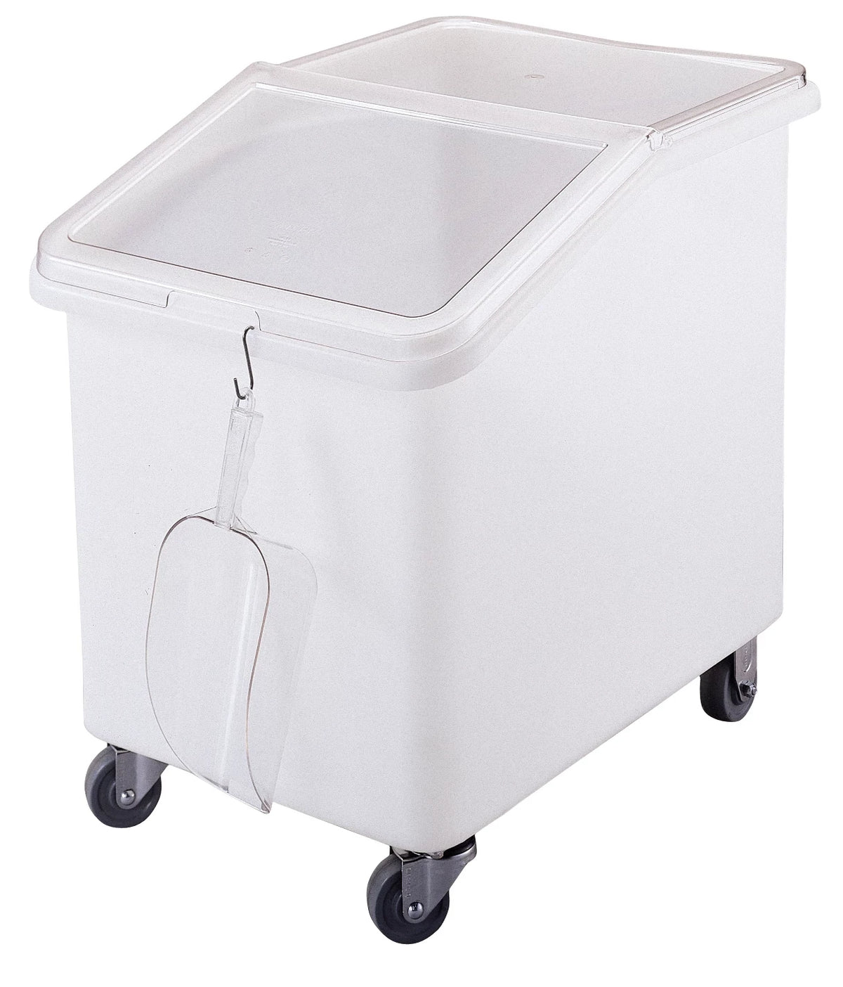Cambro IBS37148 37 gallon white slant top mobile ingredient bin