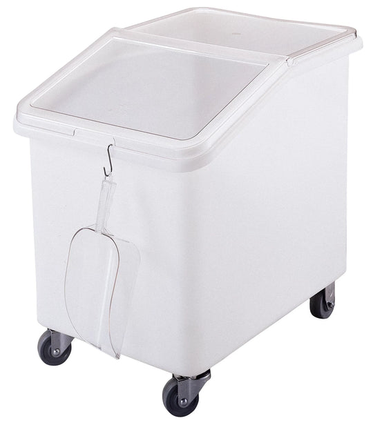 Cambro IBS37148 37 gallon white slant top mobile ingredient bin
