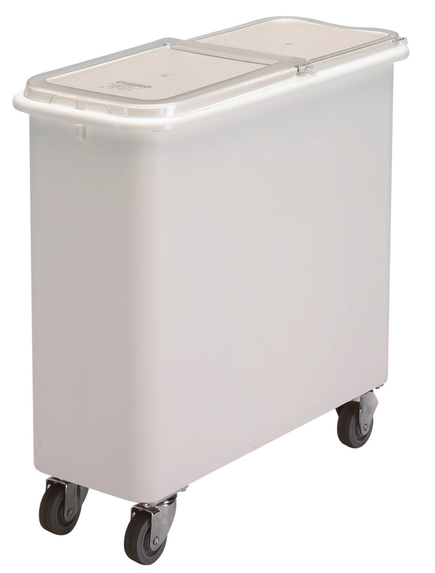 Cambro IBSF27148 27 gallon white flat top mobile ingredient bin