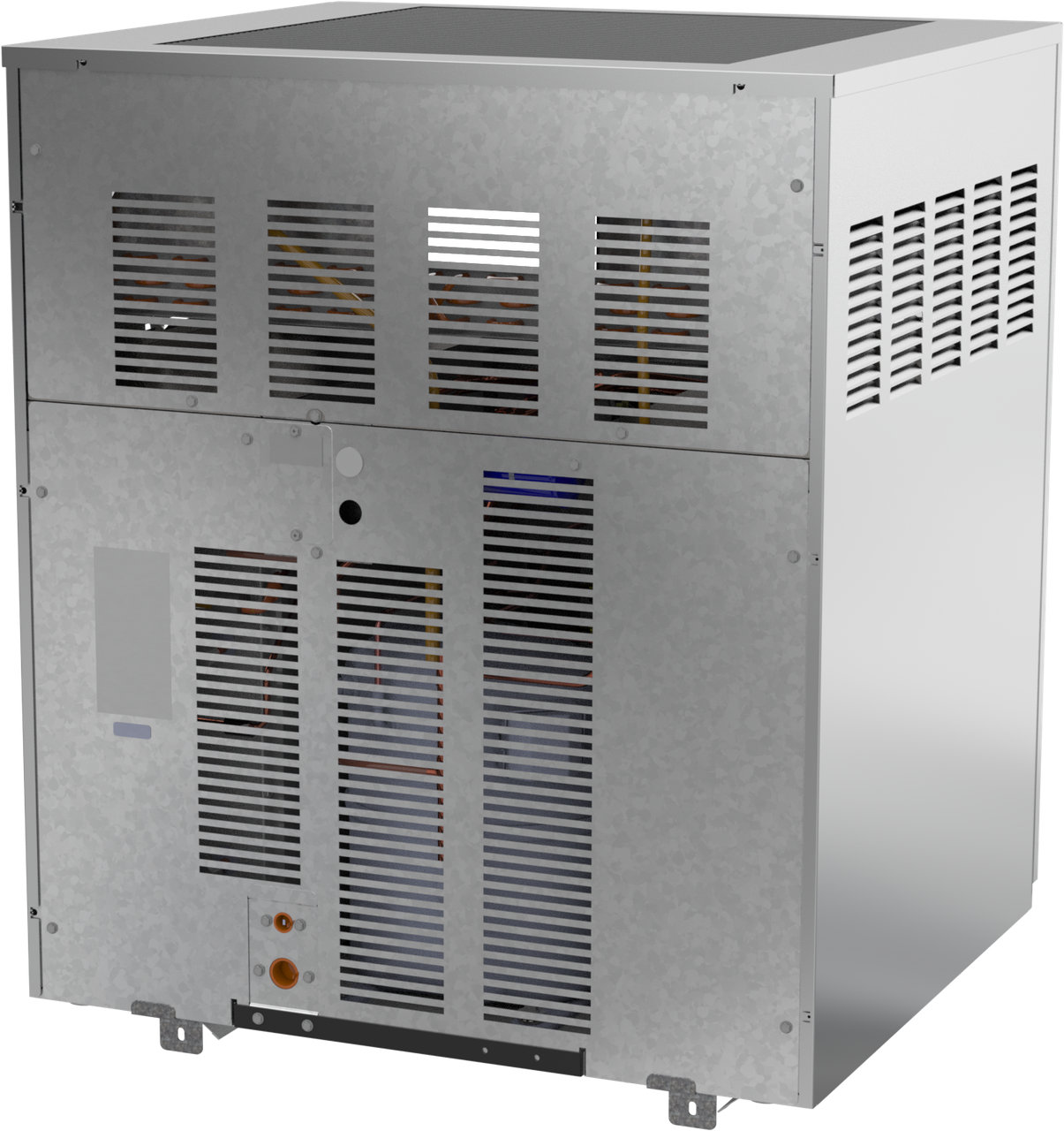 Ice-O-Matic ICE1506HT49 half cube ice machine, rear left view