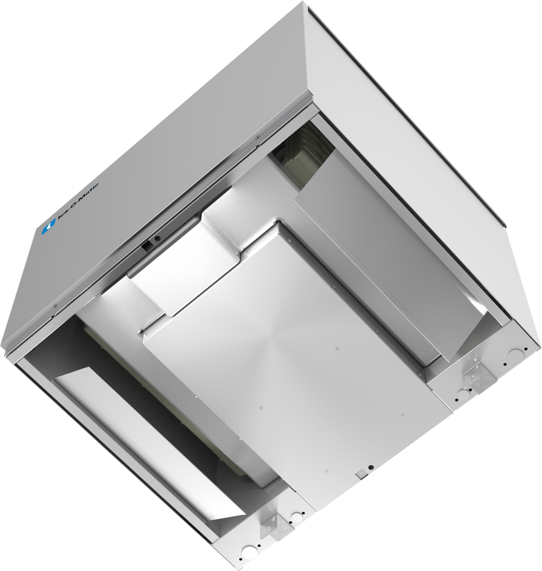 Ice-O-Matic ICE1506HR49 half cube ice machine, bottom view
