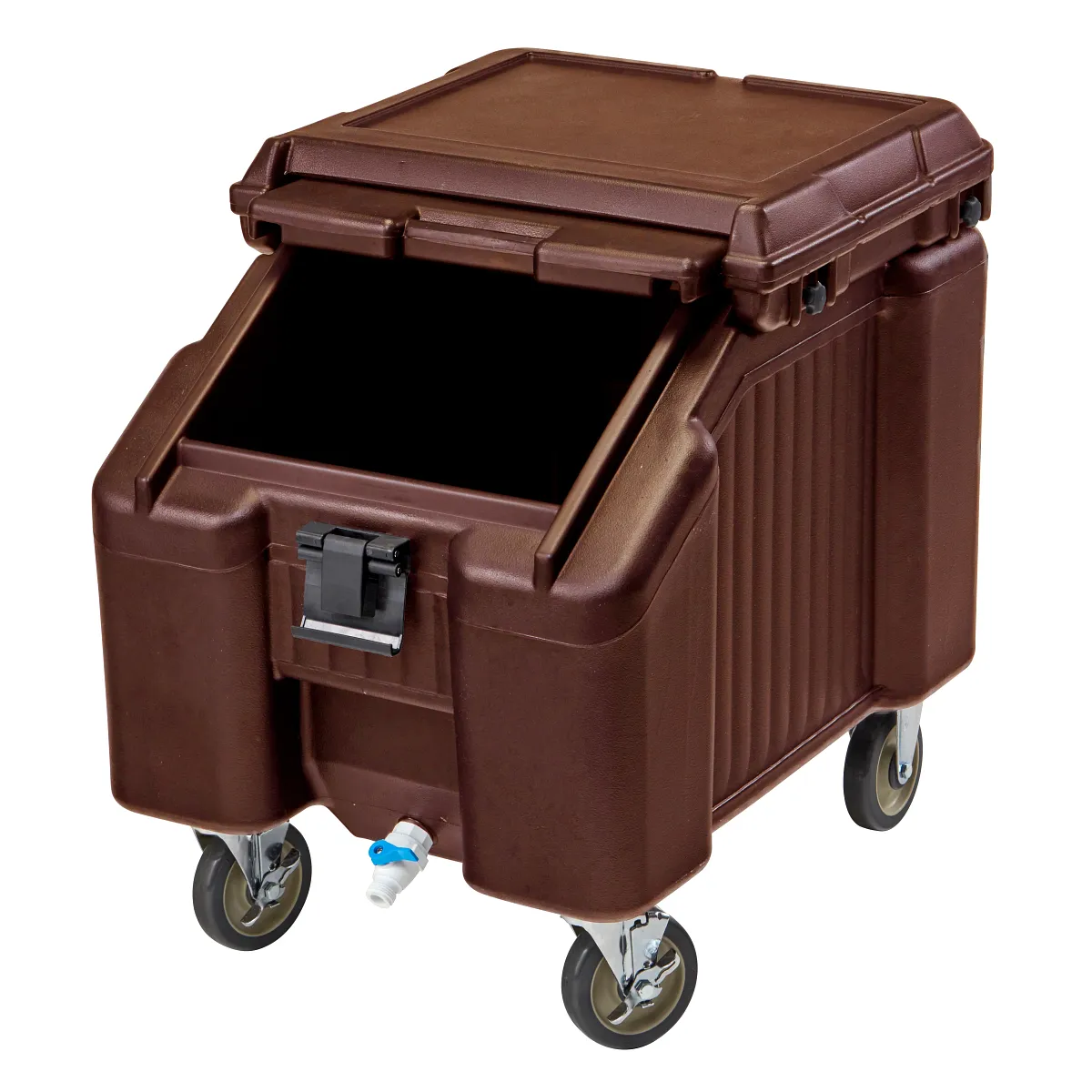 Cambro ICS100L131 100 lb SlidingLid ice caddy dark brown