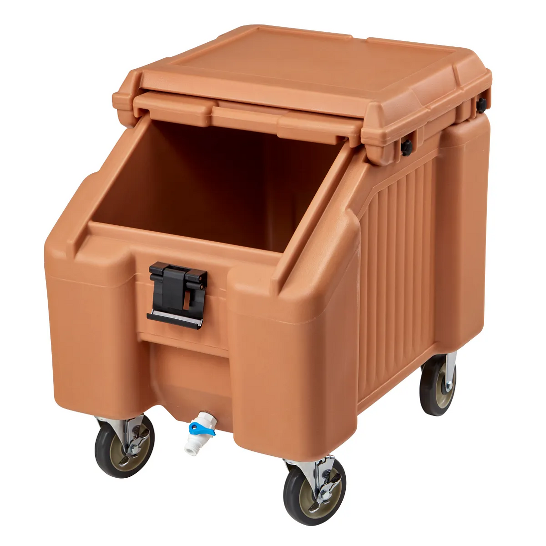 Cambro ICS100L157 100 lb SlidingLid ice caddy coffee beige
