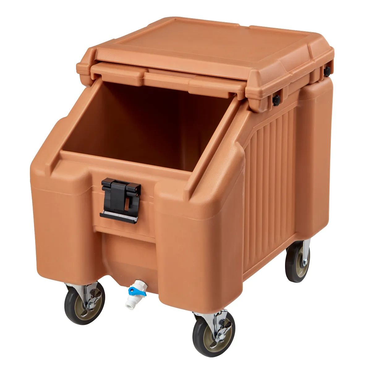 Cambro ICS100L157 100 lb SlidingLid ice caddy coffee beige