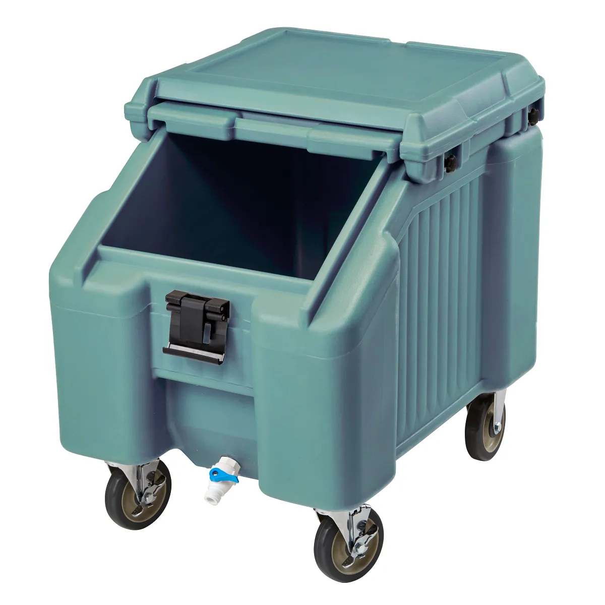 Cambro ICS100L401 100 lb SlidingLid ice caddy slate blue
