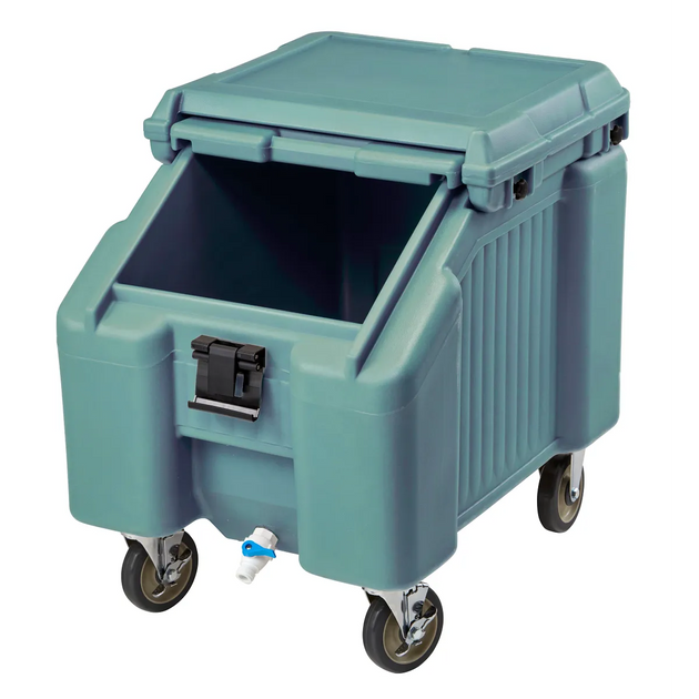 Cambro ICS100L401 100 lb SlidingLid ice caddy slate blue