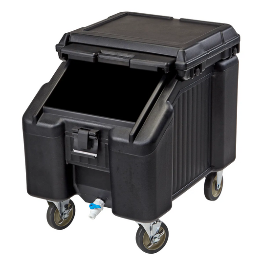 Cambro ICS100L4S110 100 lb SlidingLid ice caddy black