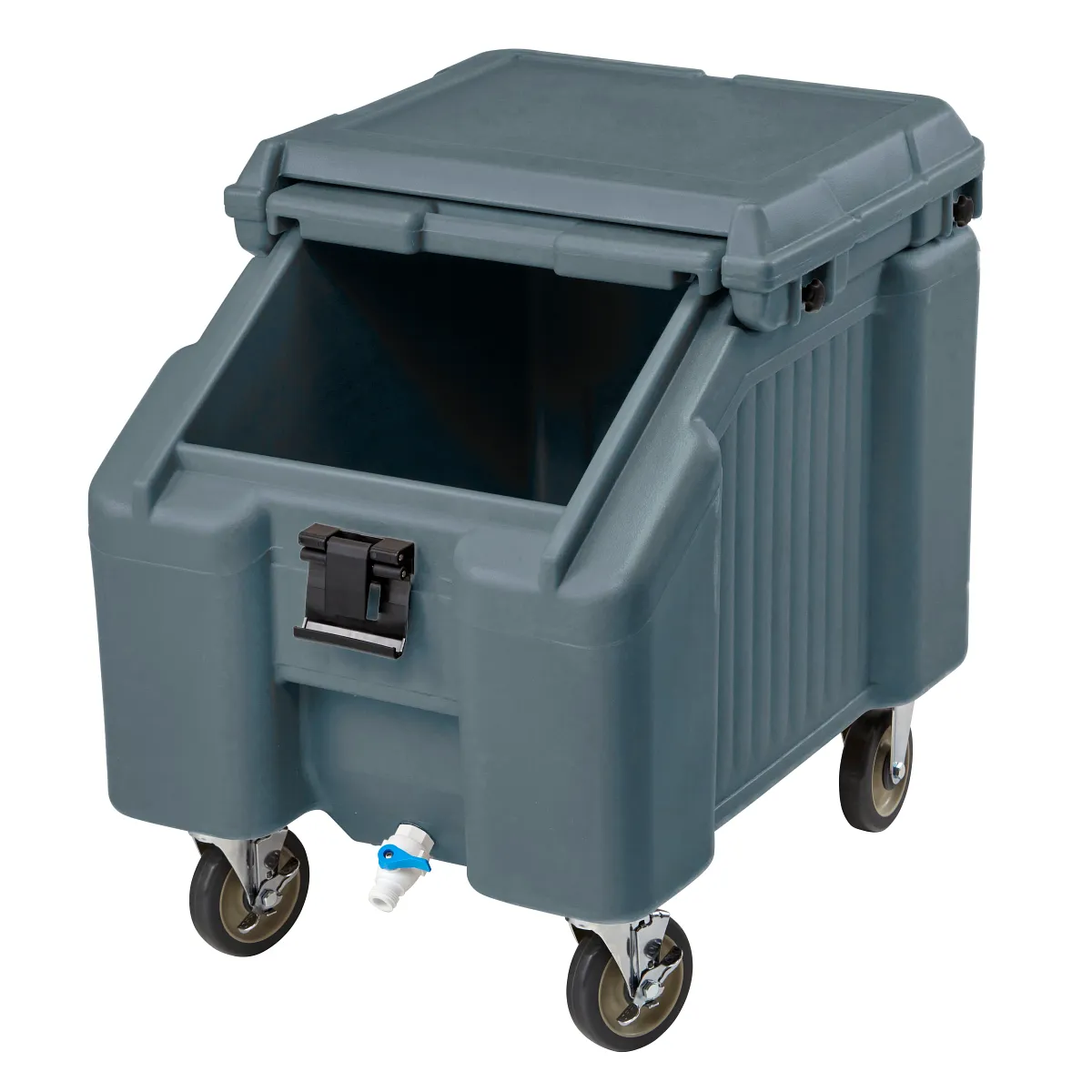 Cambro ICS100L4S191 100 lb SlidingLid ice caddy granite gray