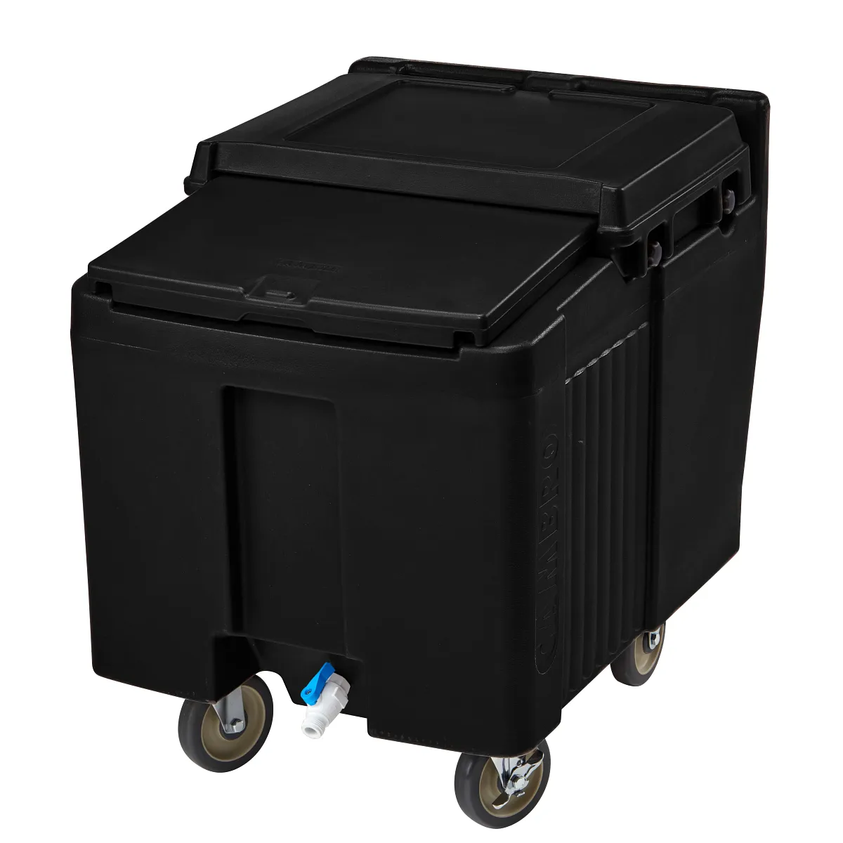 Cambro ICS125L110 125 lb SlidingLid ice caddy black
