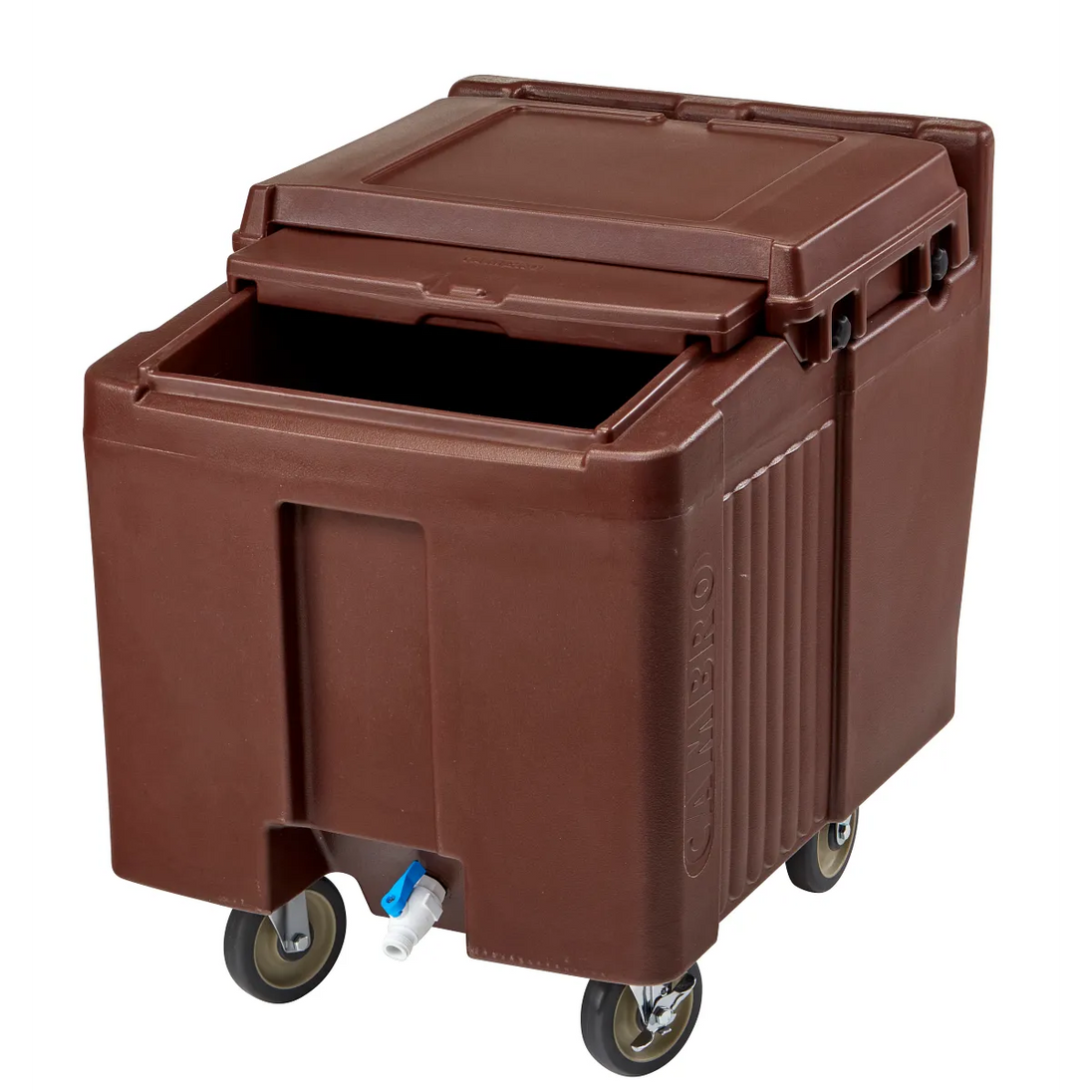 Cambro ICS125L131 125 lb SlidingLid ice caddy dark brown