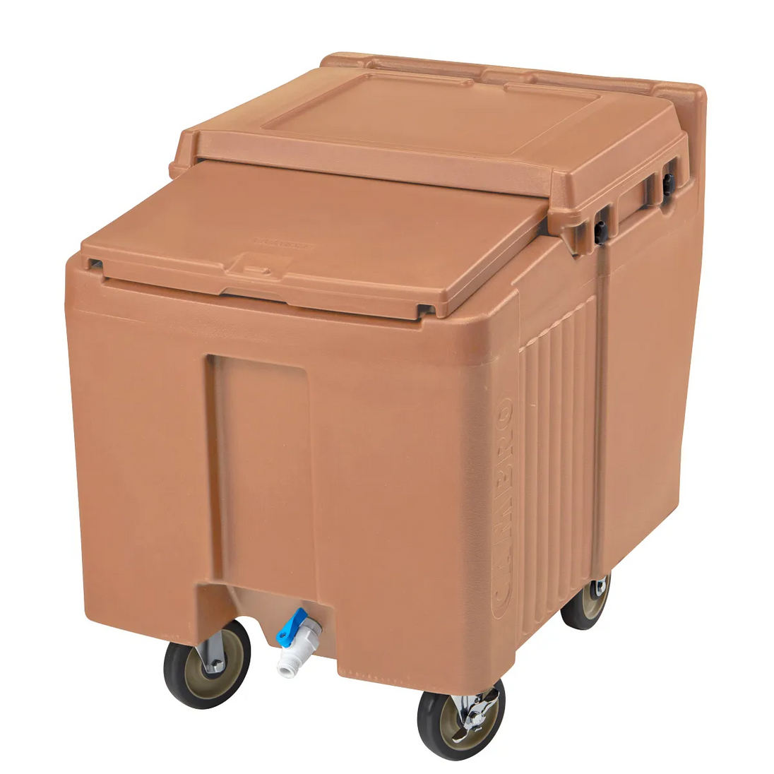 Cambro ICS125L157 125 lb SlidingLid ice caddy coffee beige