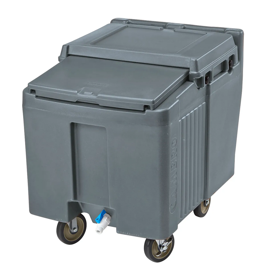 Cambro ICS125L191 125 lb SlidingLid ice caddy granite gray