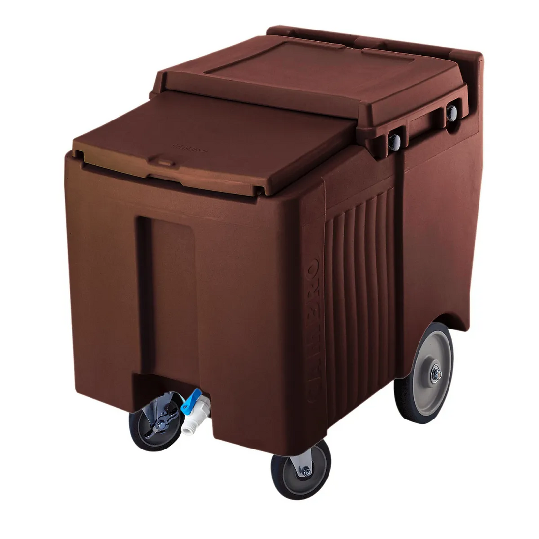 Cambro ICS125LB131 125 lb SlidingLid ice caddy dark brown