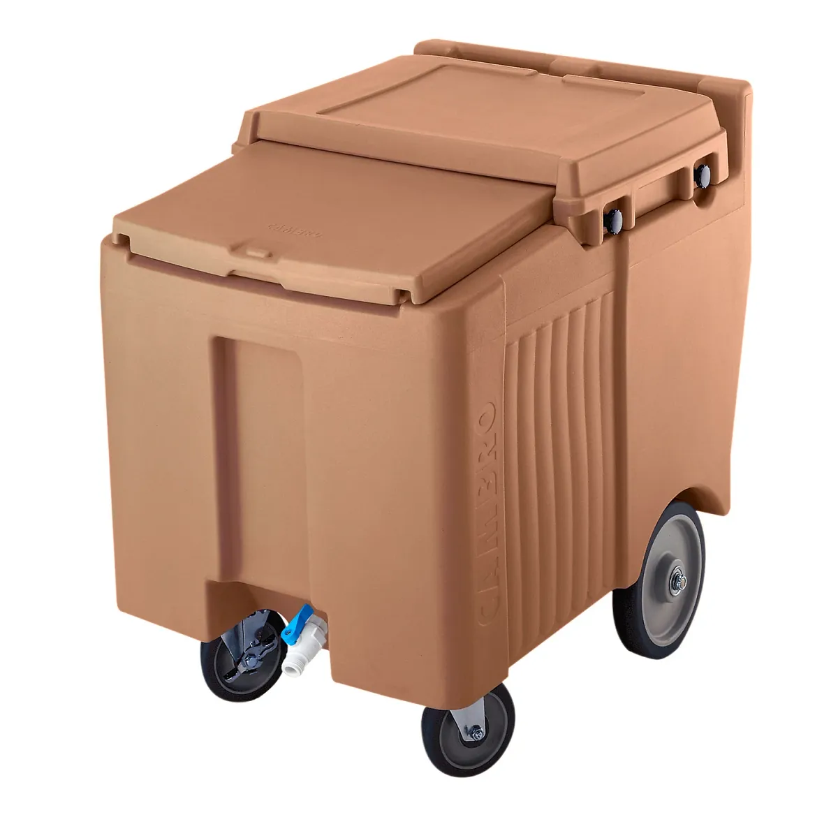 Cambro ICS125LB157 125 lb SlidingLid ice caddy coffee beige