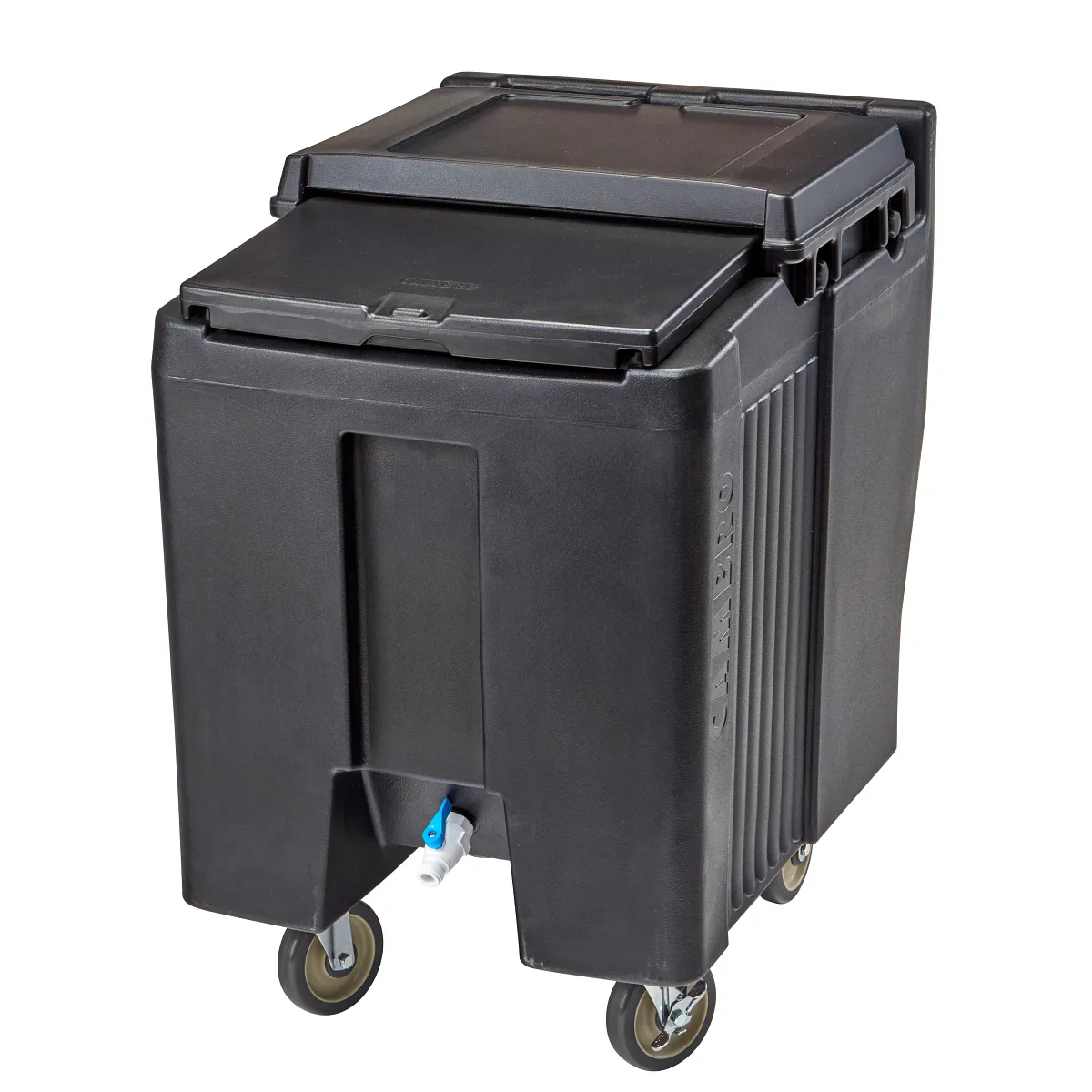 Cambro ICS125T110 125 lb SlidingLid ice caddy black