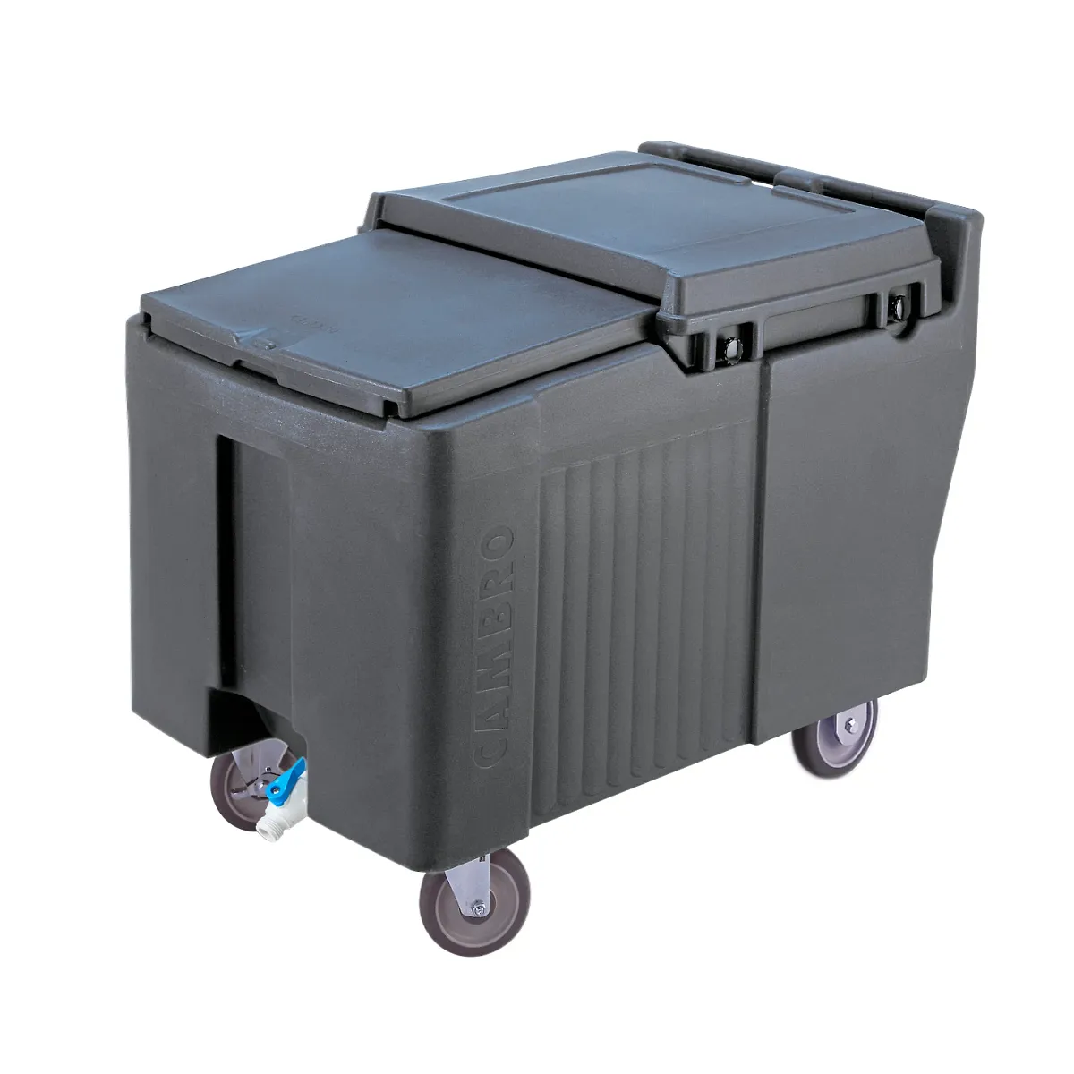 Cambro ICS175L191 175 lb SlidingLid ice caddy granite gray