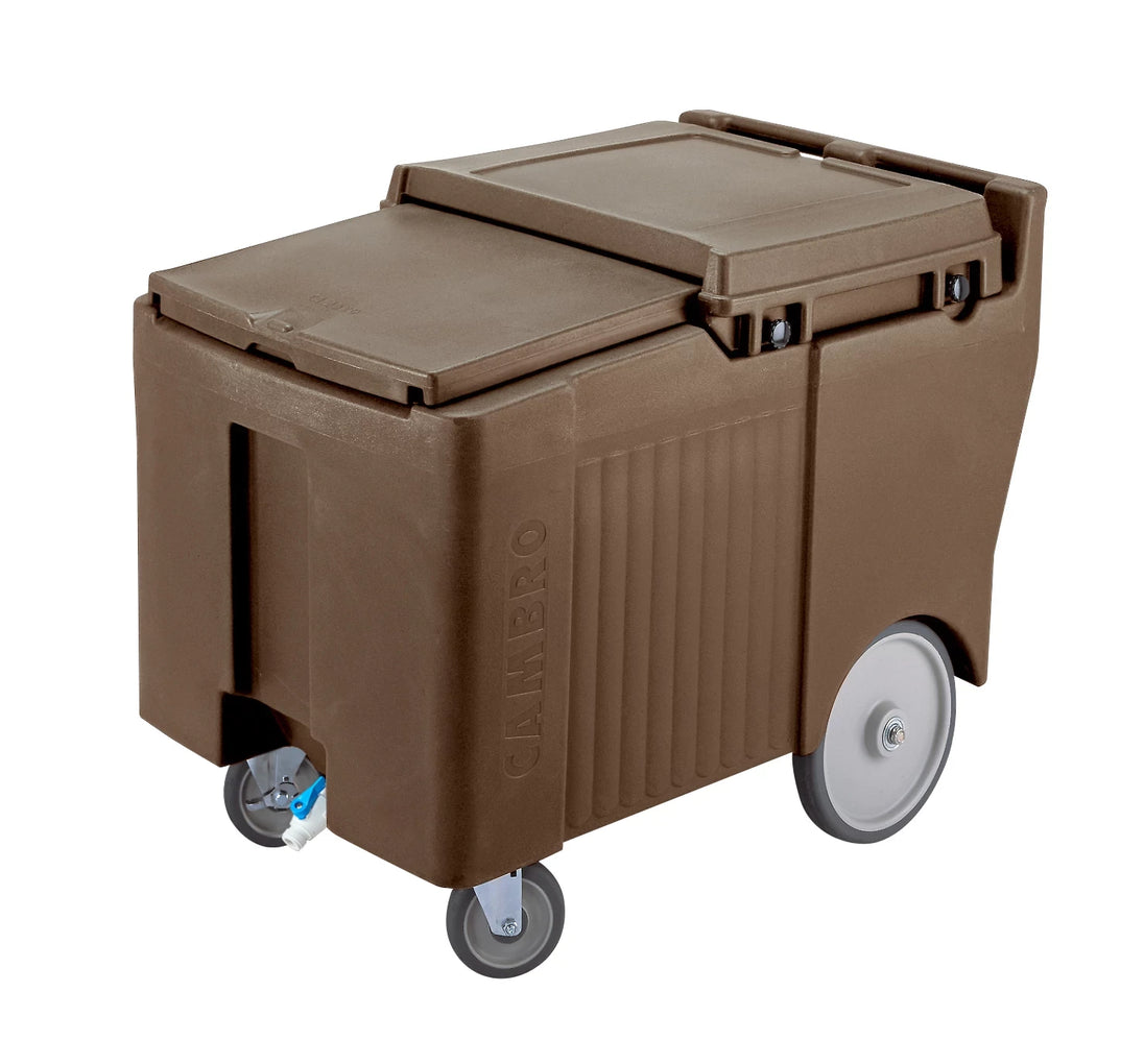 Cambro ICS175LB131 175 lb SlidingLid ice caddy dark brown