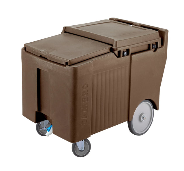 Cambro ICS175LB131 175 lb SlidingLid ice caddy dark brown