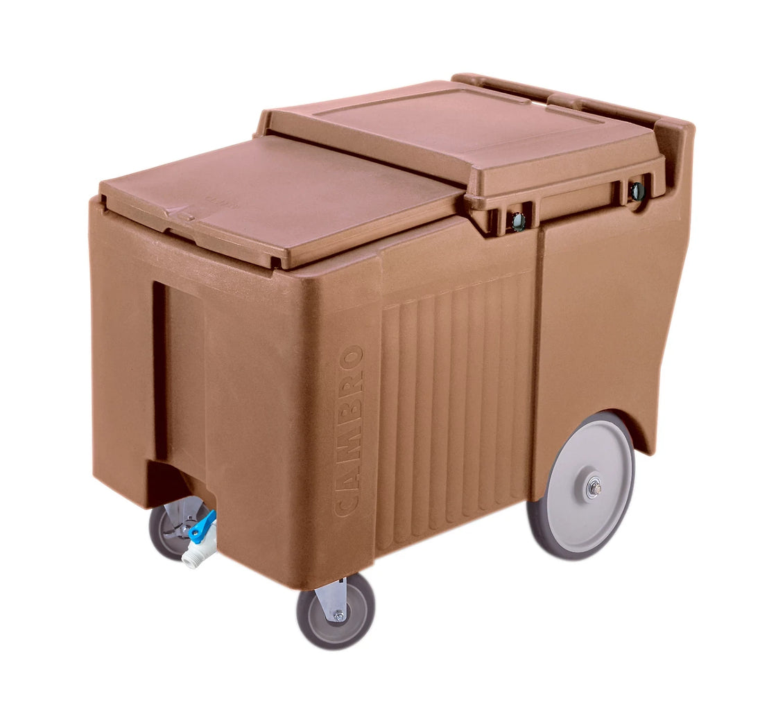 Cambro ICS175LB157 175 lb SlidingLid ice caddy coffee beige