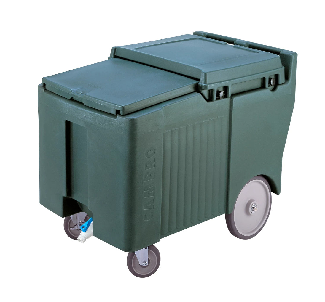 Cambro ICS175LB191 175 lb SlidingLid ice caddy granite gray