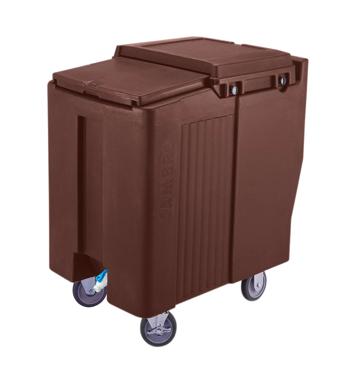 Cambro ICS175T131 175 lb SlidingLid ice caddy dark brown