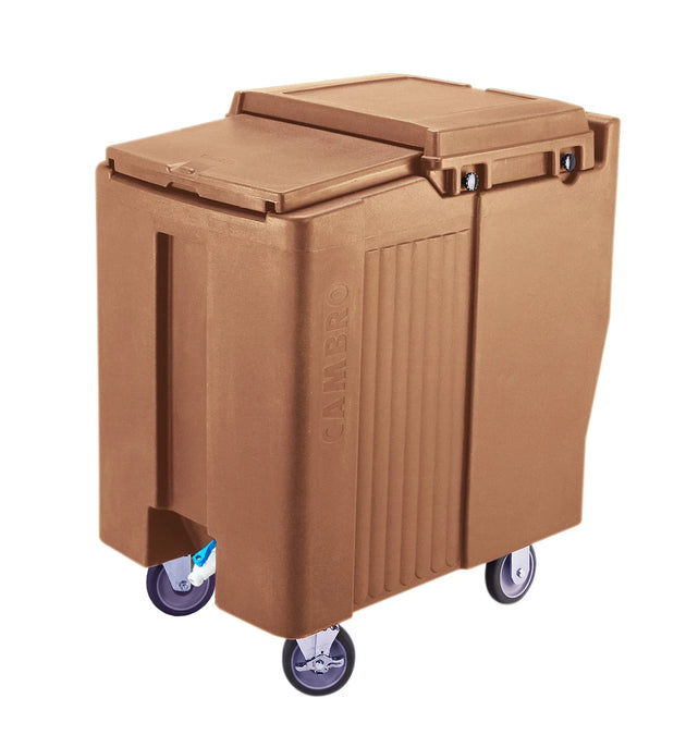 Cambro ICS175T157 175 lb SlidingLid ice caddy coffee beige