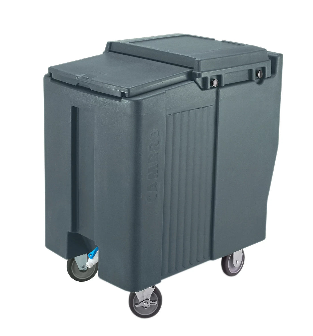 Cambro ICS175T191 175 lb SlidingLid ice caddy granite gray